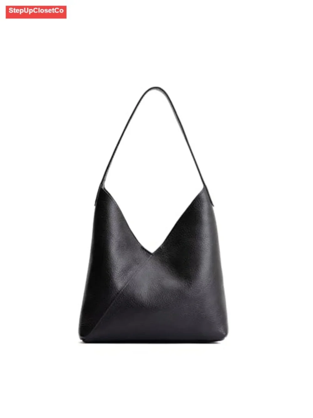 Handmade Full Grain Leather Slouchy Shoulder Bag with Magnetic Closure